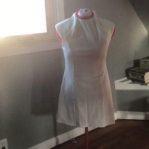 ASOS white high neck shift dress